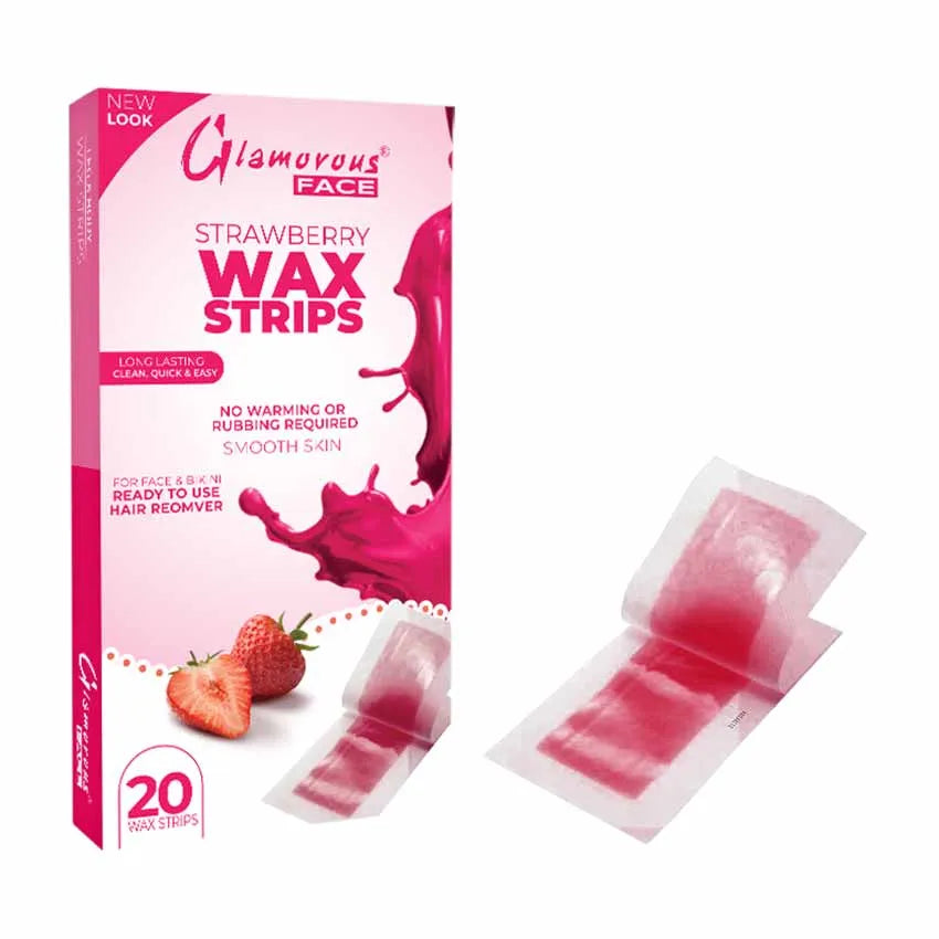 Glamorous Face Body Wax Strips - 4 Flavors Glamorous Face
