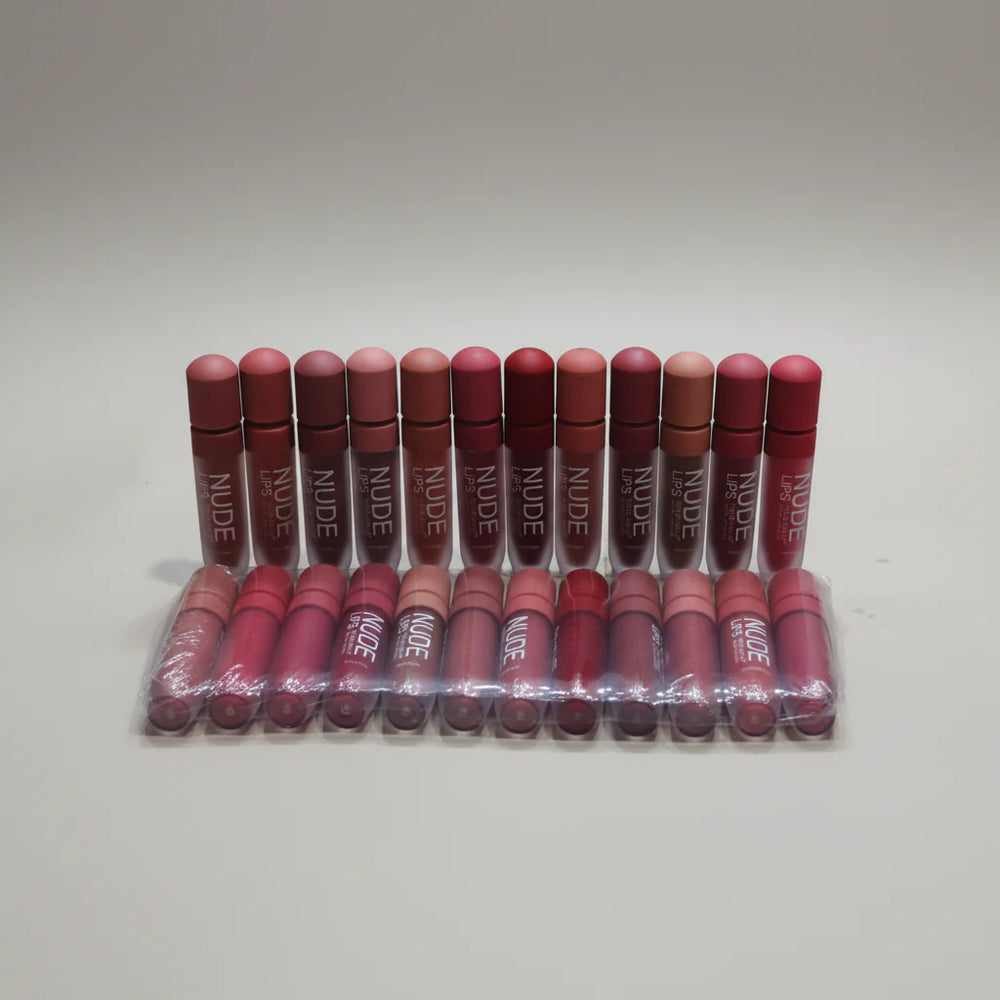 Nude Lips Note Matte Lipgloss - 12 Pcs Cosmia.pk