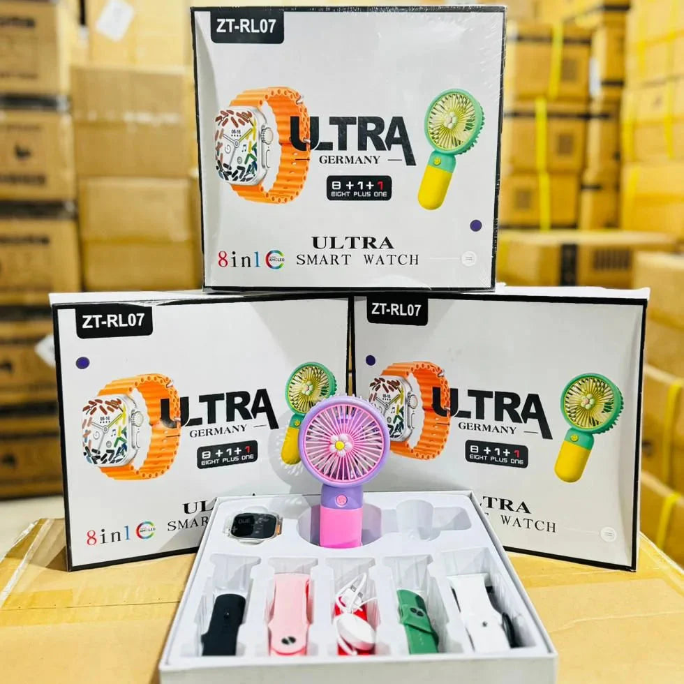 ZT-RL07 Ultra Germany Smart Watch & Mini Fan Combo Kit Ultra Germany