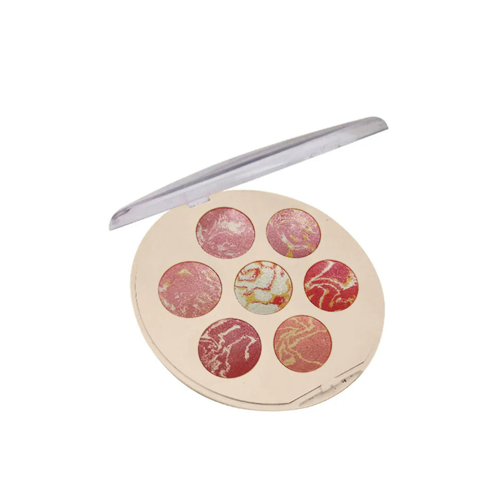 Glamorous Face Highlighter & Blusher Palette (7 Colors) – Glow & Glamorous Face