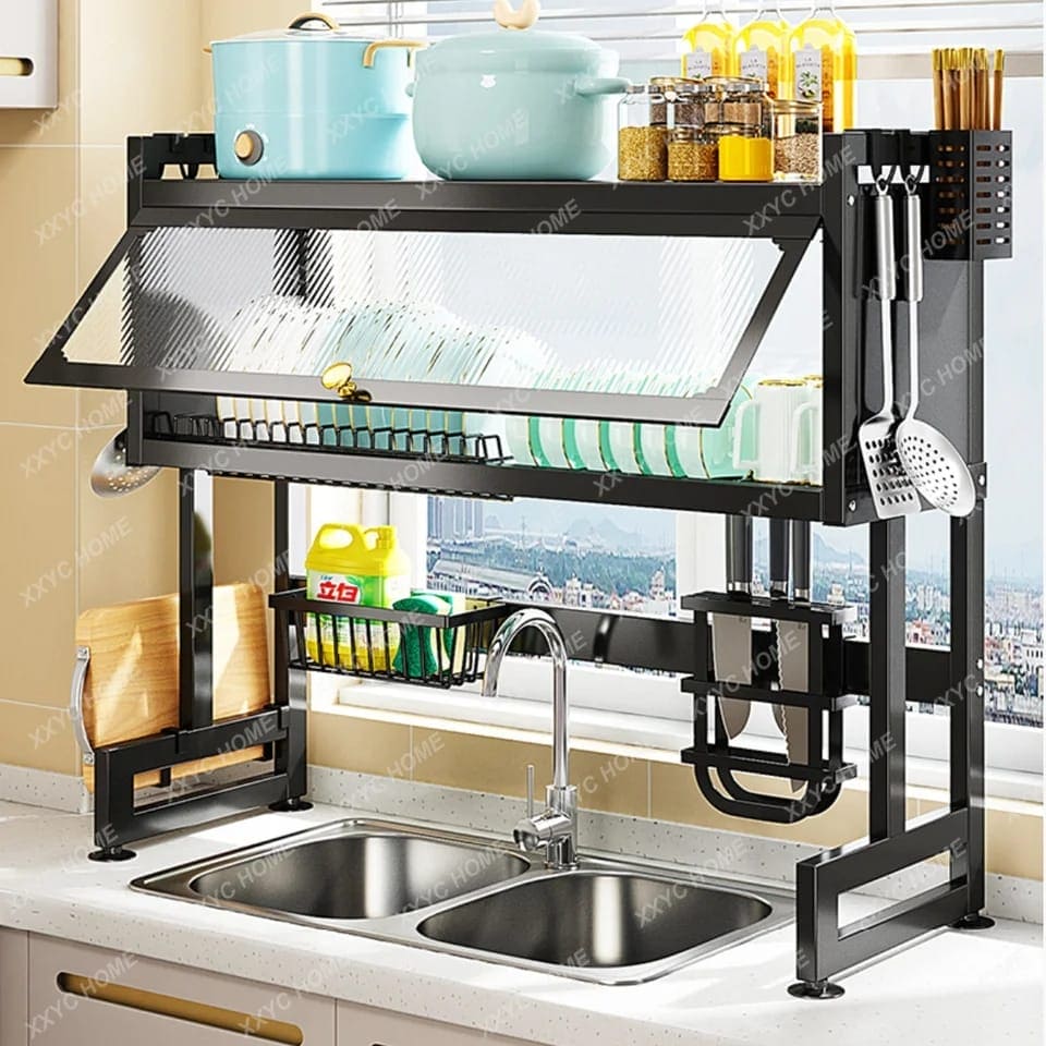 Multifunctional Flip Kitchen Dish Rack Cosmia.pk
