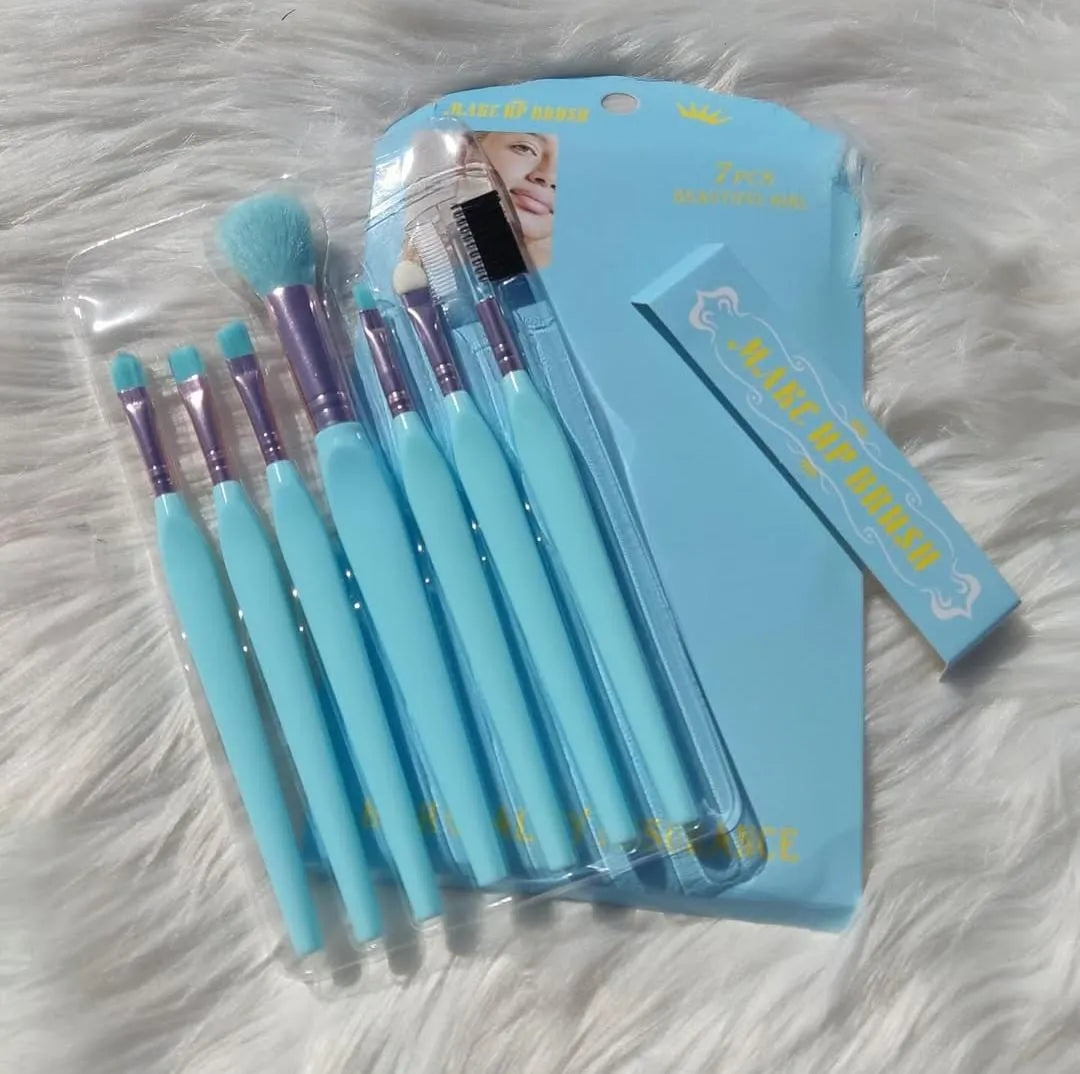 7PCS Makeup Brush With Storage Pouch Cosmia.pk