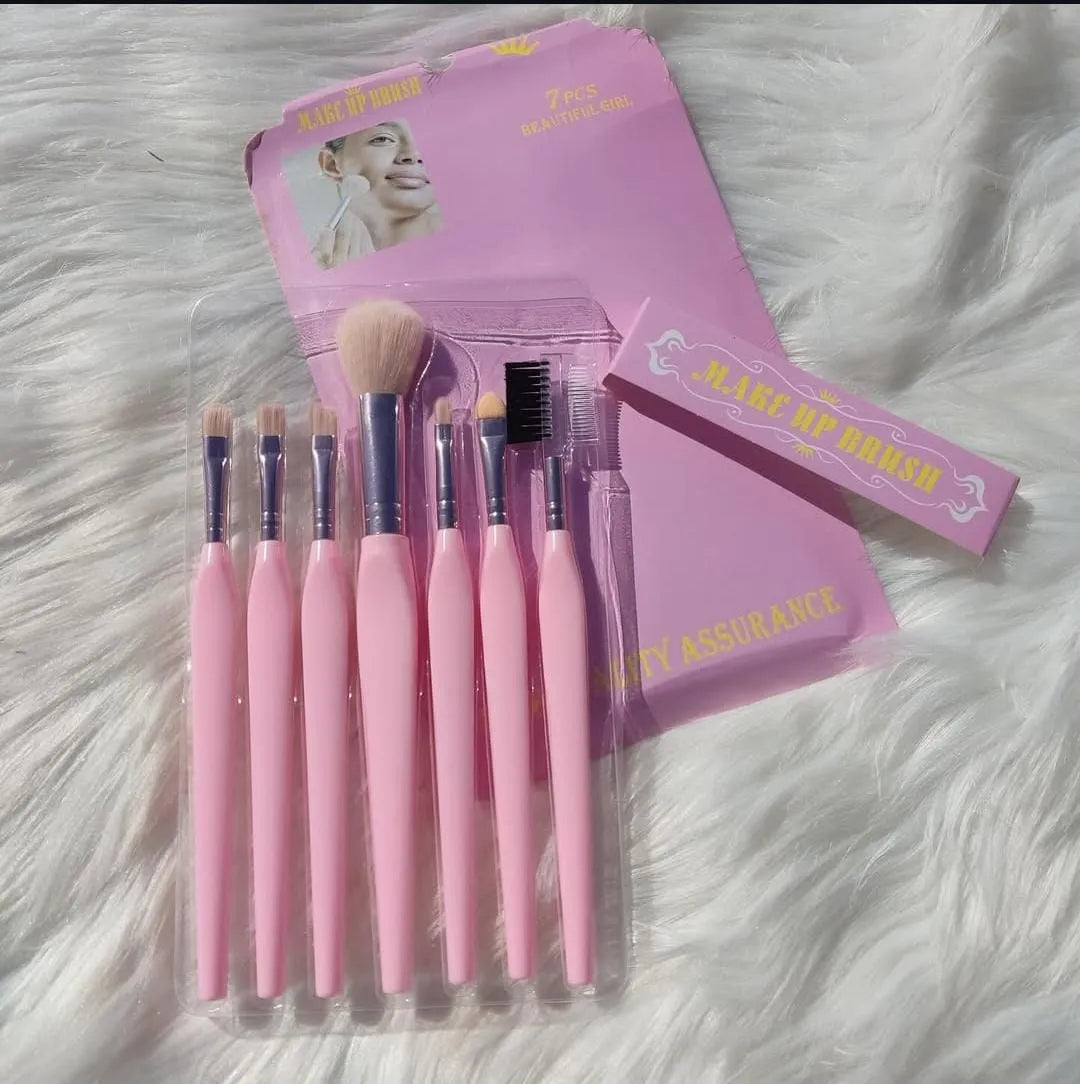 7PCS Makeup Brush With Storage Pouch Cosmia.pk
