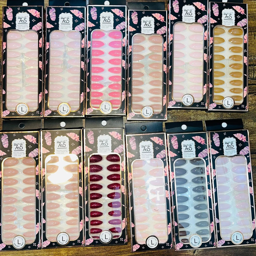 7To5 Talklee Matte Artifical Nails With Free Stickers Talklee