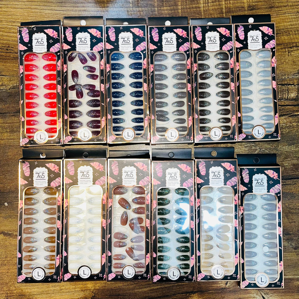 7To5 Talklee Shiny Artifical Nails With Free Stickers Talklee
