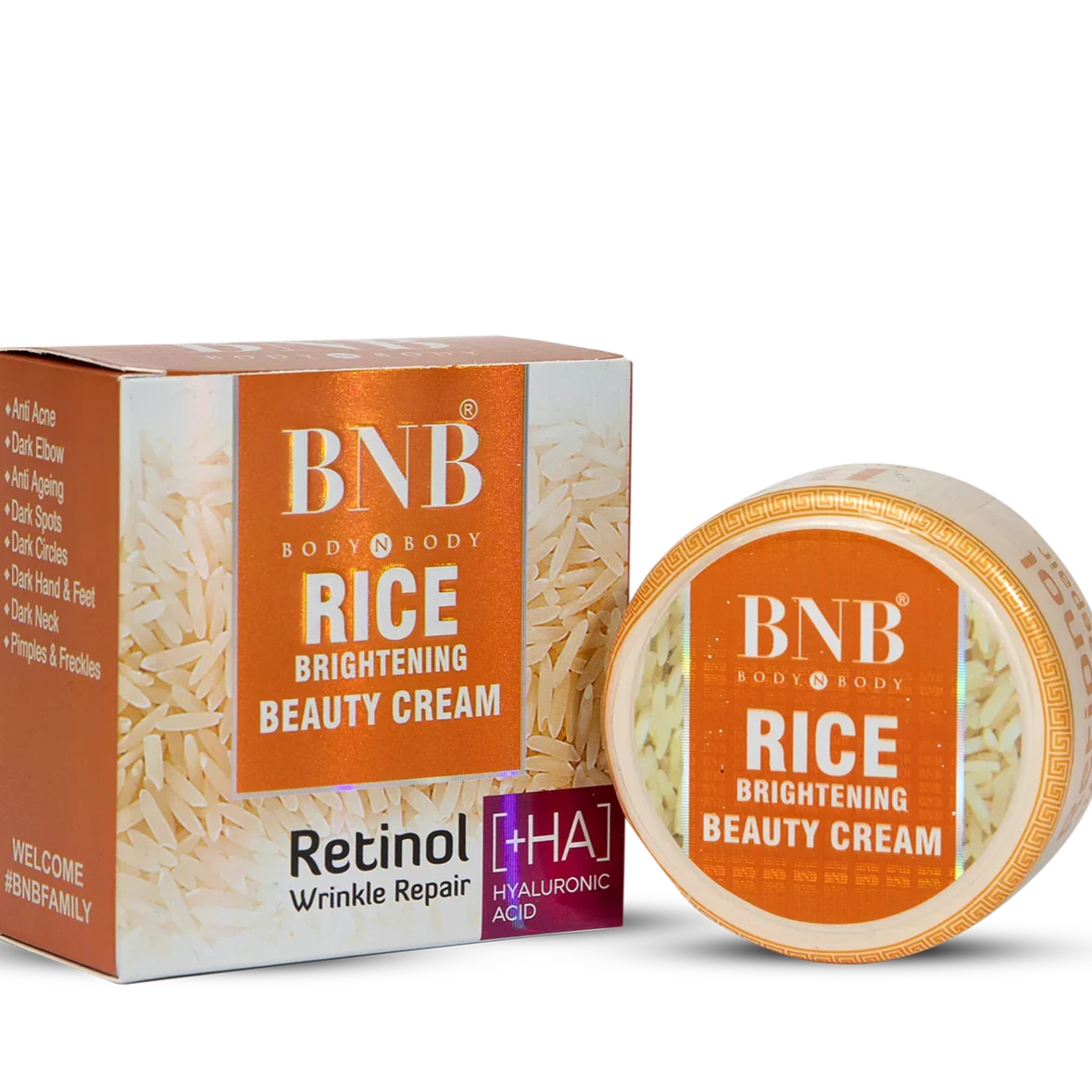 BNB Rice Brightening Beauty Cream Retinol Wrinkle Repair BnB