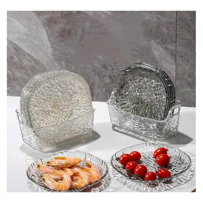 Luxury White Acrylic Plate Set – 8 Pcs Cosmia.pk