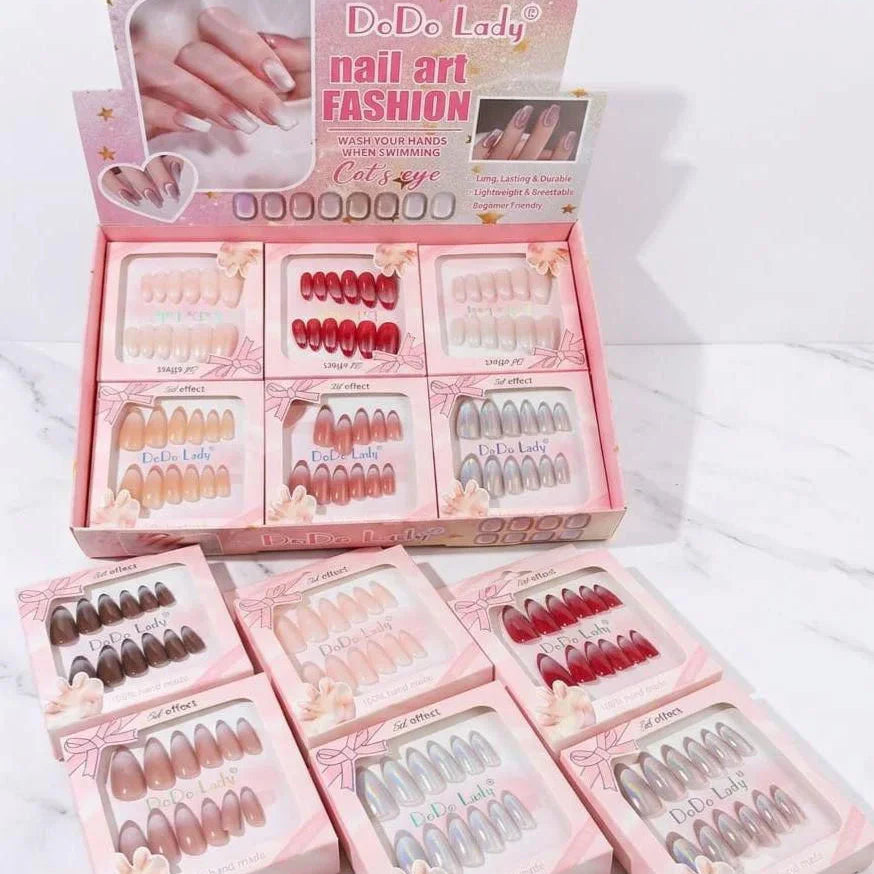 DoDo Lady Nail Art Fashion Press On Nails Set - 12Pcs Dodo Lady