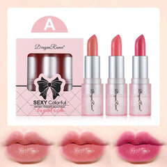 3 Pcs Dragon Ranee Pearlescent Glitter Lipstick Set Dragon Ranee