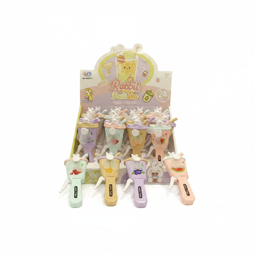 Mini Plastic Cartoon Rabbit Fruit Tree Fan Toy - Each Cosmia.pk