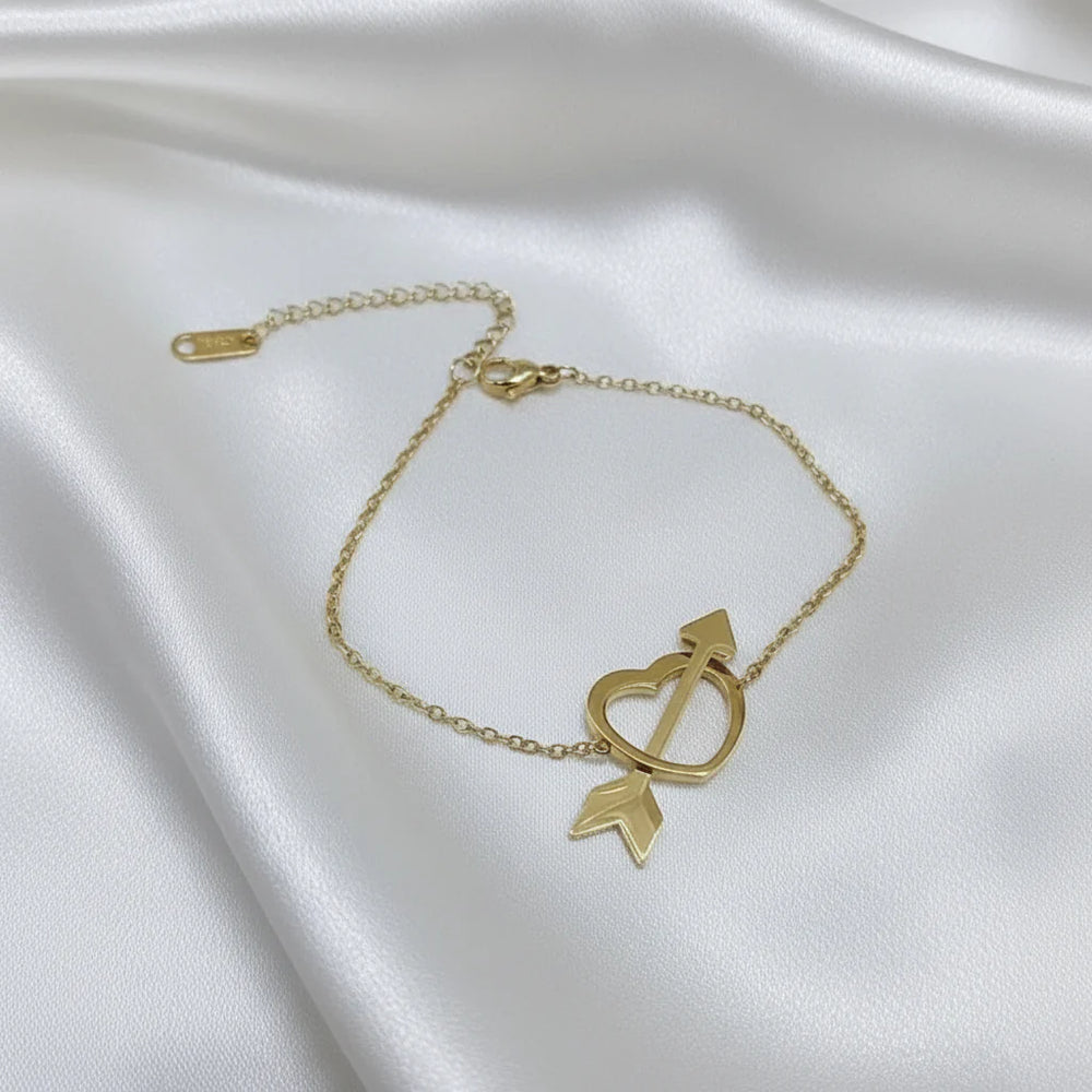 Stainless Steel Bracelets Arrow Through The Heart Cosmia