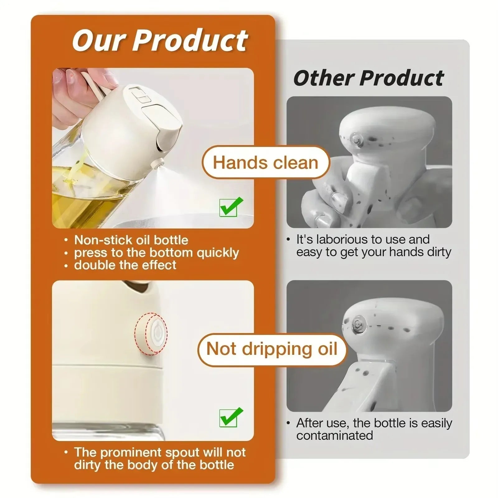 Kitchen Glass Oil Sprayer Bottle - 470ml Cosmia.pk