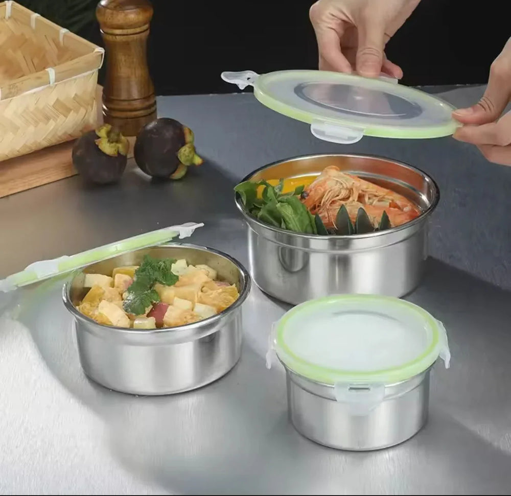 Korean Style Three-Piece Set Sealed Storage Container Cosmia.pk