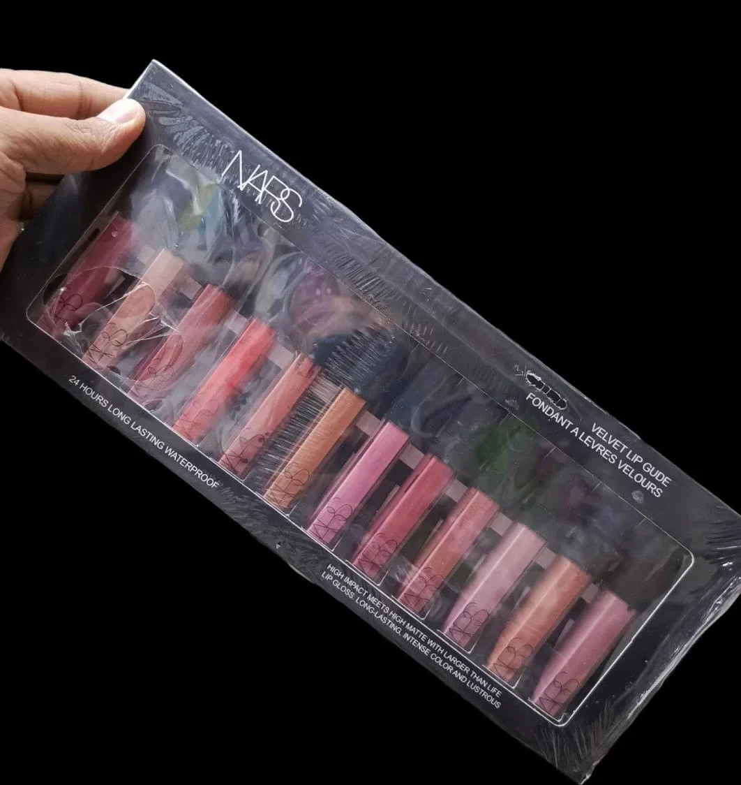 Nars 24 Hour Long Lasting Matt Pack of 12 Lip Glosses Tray Nars