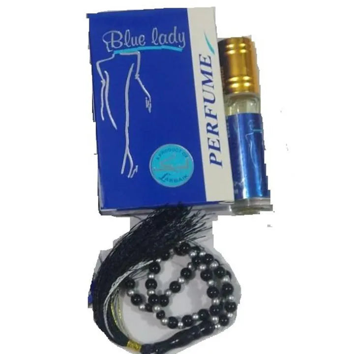 Original labbaik Blue Lady attar With Tasbeeh - 6ml Labbaik