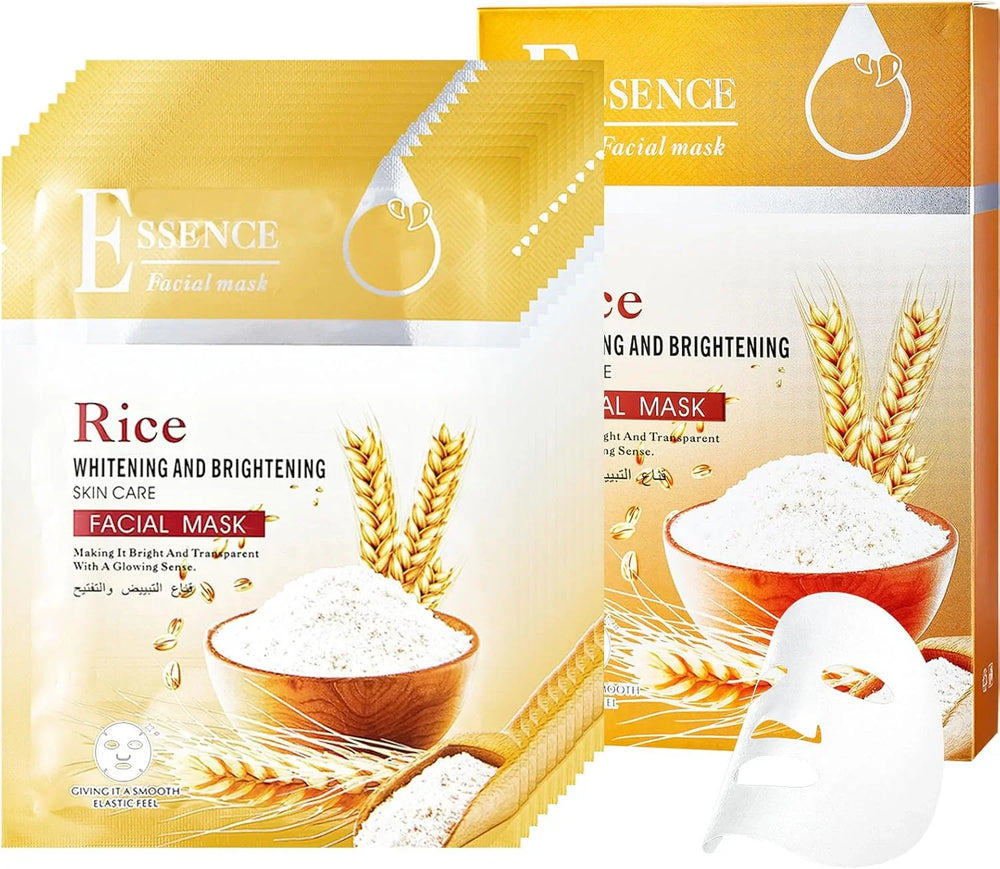 Oyax Rice Whitening and Brightening Facial Mask - 10 PCS Oyax