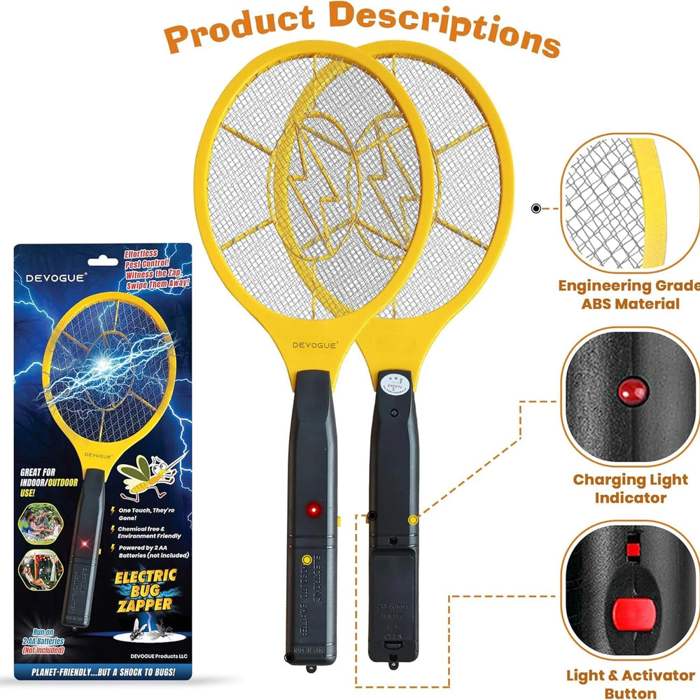 DEVOGUE Rechargeable Electric Mosquito Killer Racket DEVOUGE