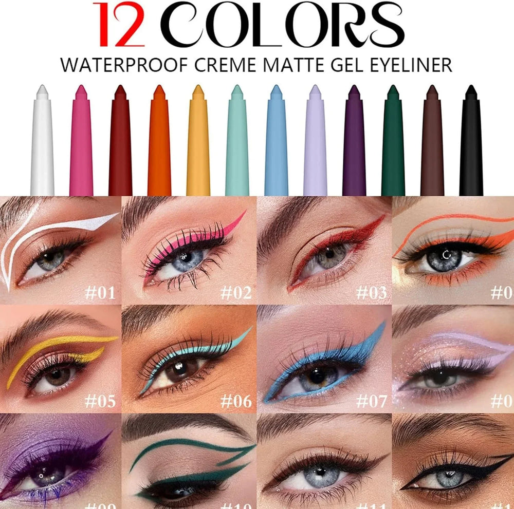 Cool Story Waterproof Colored Matte Lip Liner - 12 pcs Set Cool Story