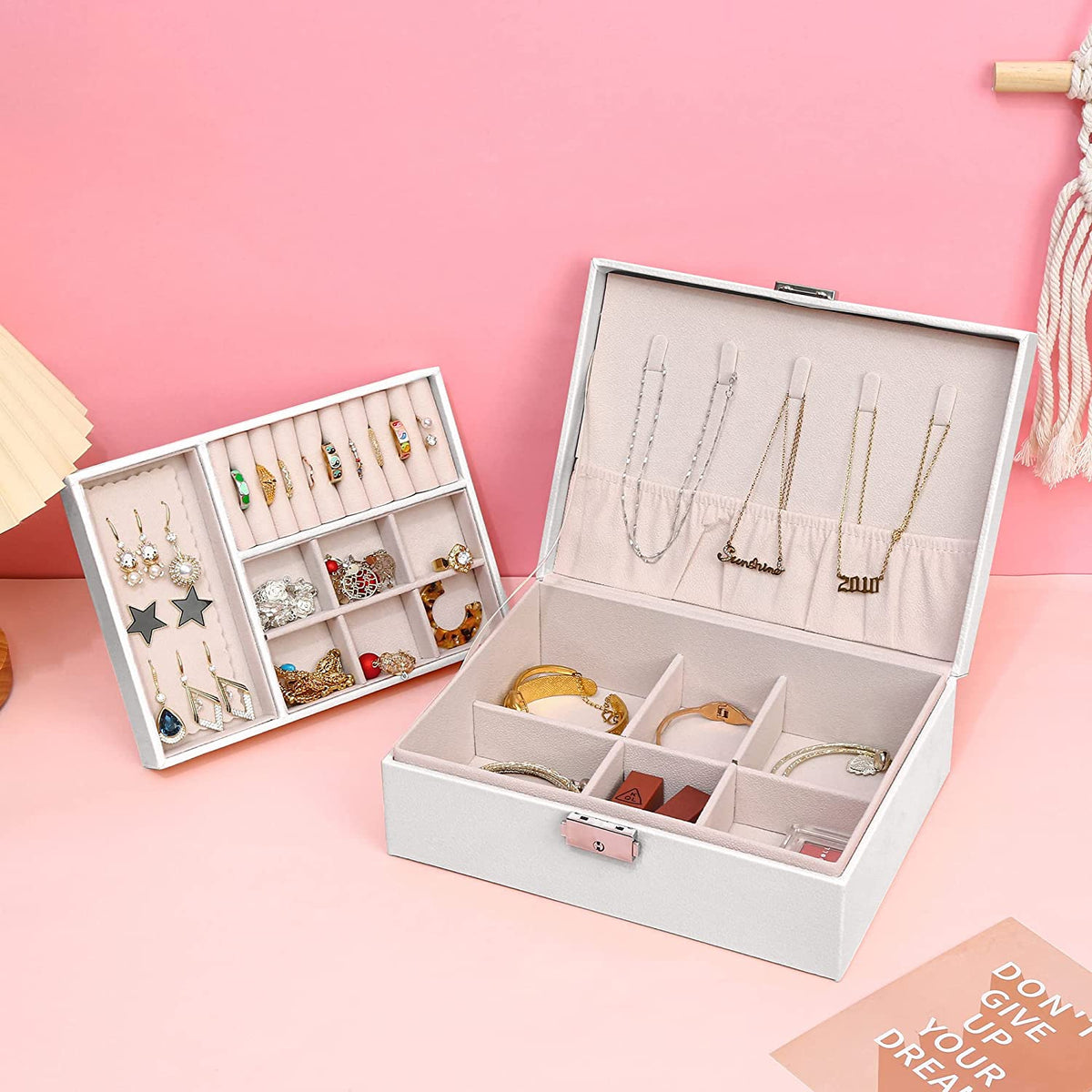 PU Leather Jewellery Box with Lock Cosmia