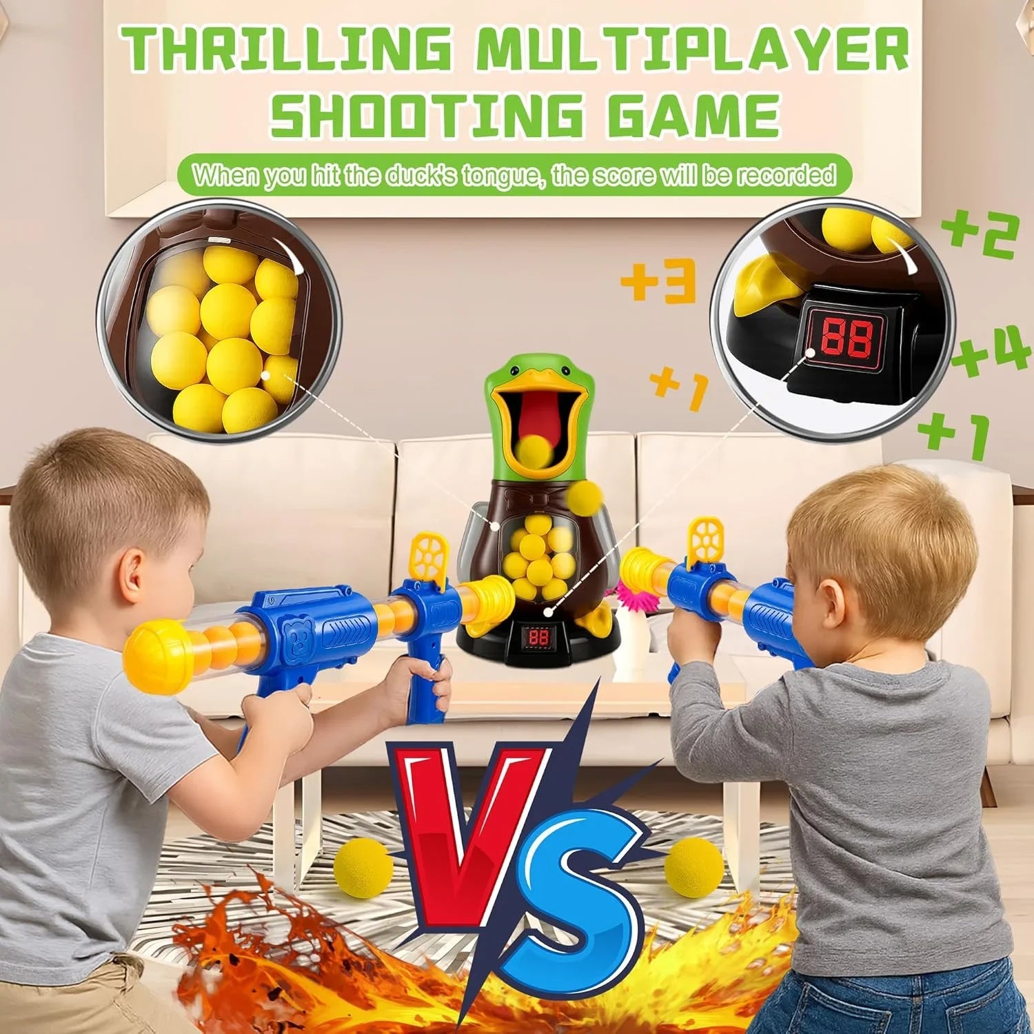 Duck Foam Soft-bullets Air Gun Shooting Game Toy Cosmia.pk