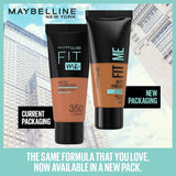 Original Maybelline Fit Me Foundation, Matte & Poreless, Full Coverage Blendable Normal to Oily Skin, 30ml