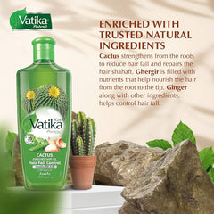 Vatika Natural Cactus Enrich Hair Oil Hair Fall Control 300ml Vatika