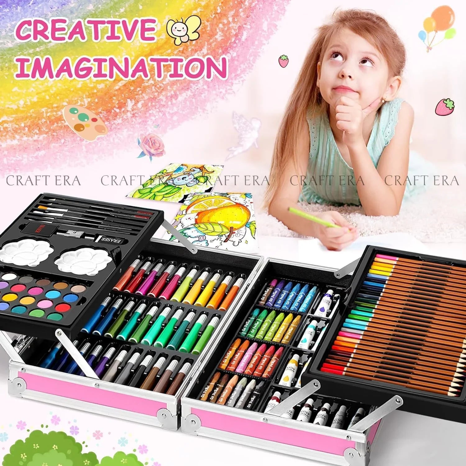 Art Set Premium Briefcase 4-Sides - 145 Pcs Cosmia.pk