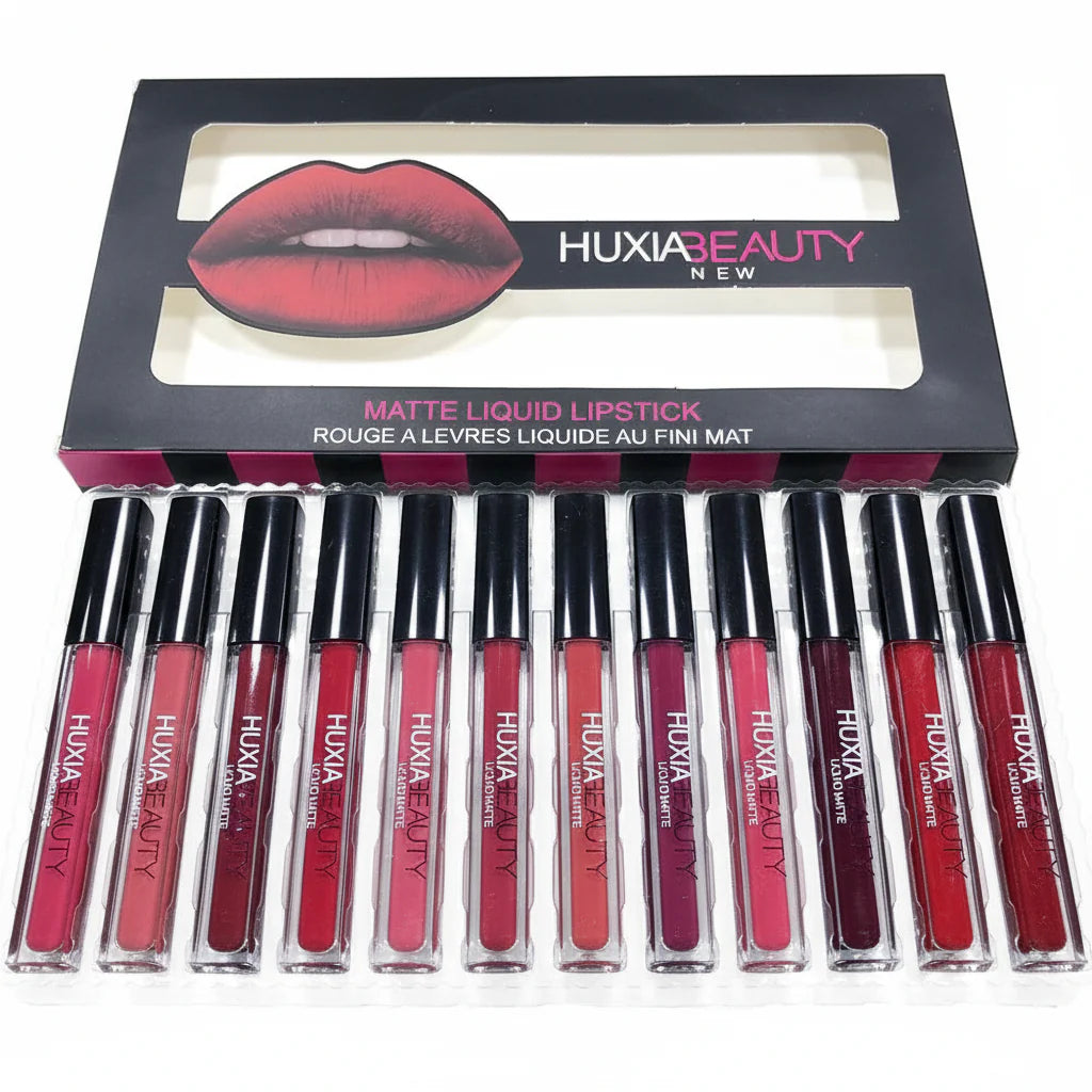 Huxia Beauty Matte Liquid Lipstick Pack of 12 Huxia Beauty
