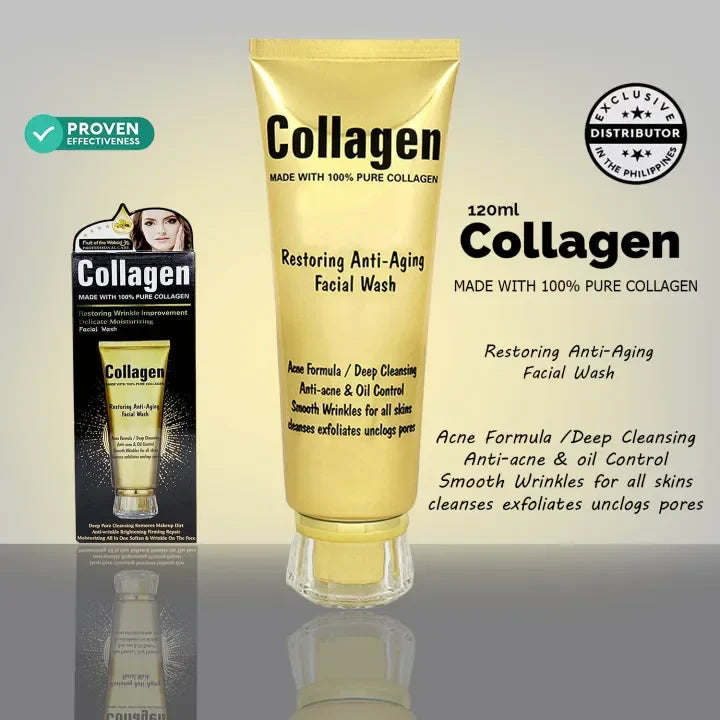Wokali Collagen Anti‑Aging & Anti‑Acne Facial Wash - 120ml Wokali