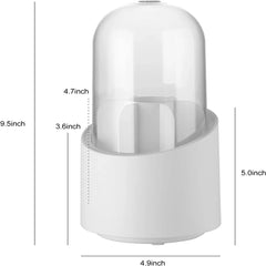 360° Rotating Makeup Brush Organizer with Dustproof Lid Cosmia.pk