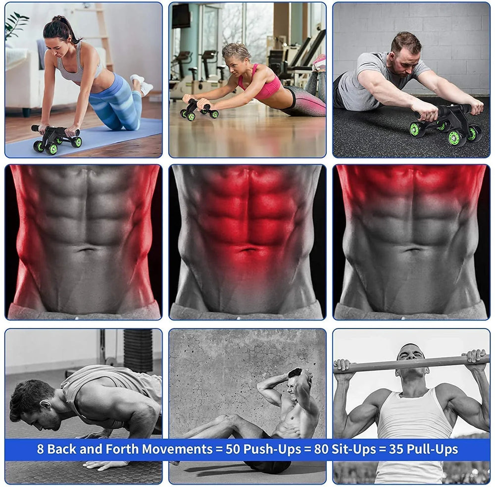Ab Roller Wheel Exercise Equipment for Core Workout and for Abdominal Cosmia.pk