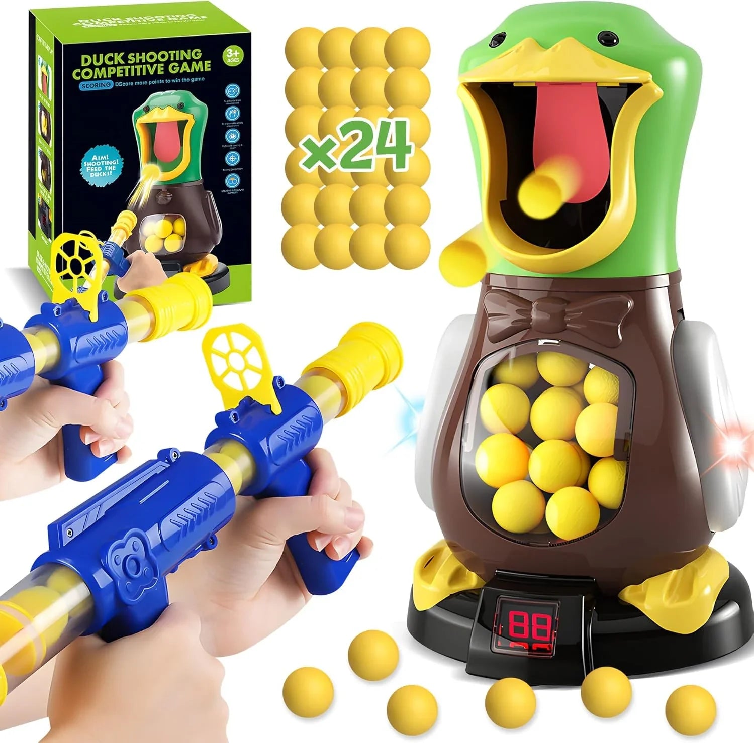 Duck Foam Soft-bullets Air Gun Shooting Game Toy Cosmia.pk