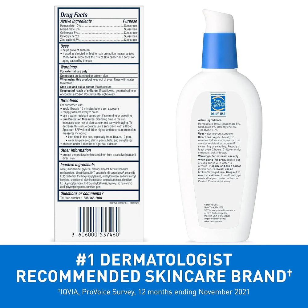 CeraVe AM Facial Moisturizing Lotion with SPF 30 60ml CeraVe