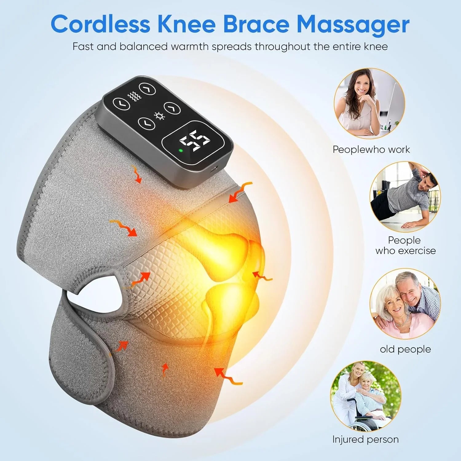 Heated Knee & Leg Vibration Massager Cosmia.pk