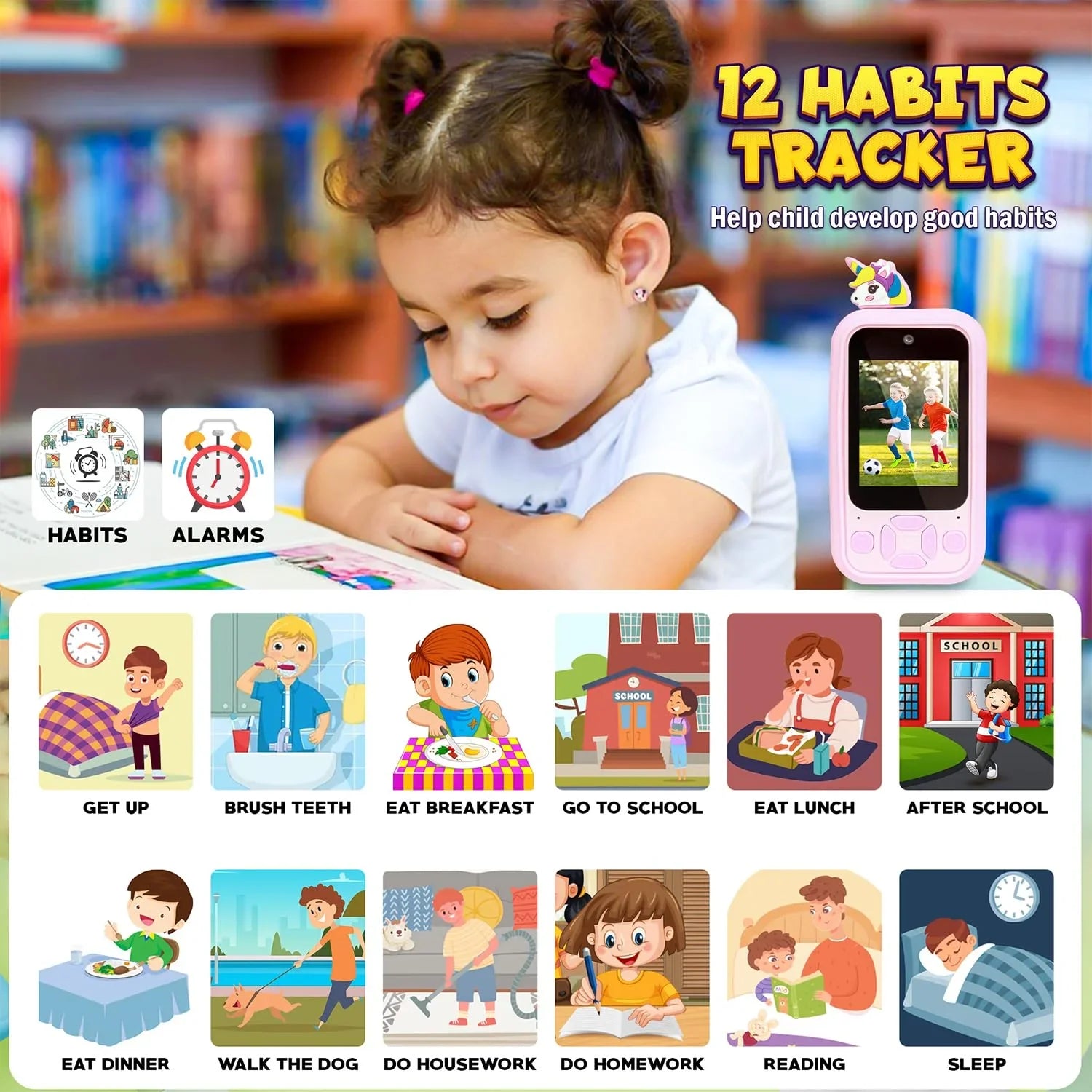 Learning Play Toy Mobile Phone with Dual Camera Cosmia.pk