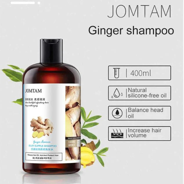 JOMTAM Ginger Herbal Shampoo Anti-Hair Loss Itching Dandruff Control - 400ml Jomtam