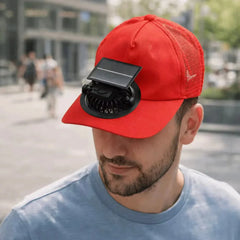 Solar Powered Cooling Fan Cap Cosmia.pk