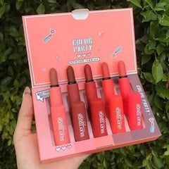 5pcs Silky Touch Color Party Lipstick Silky Touch