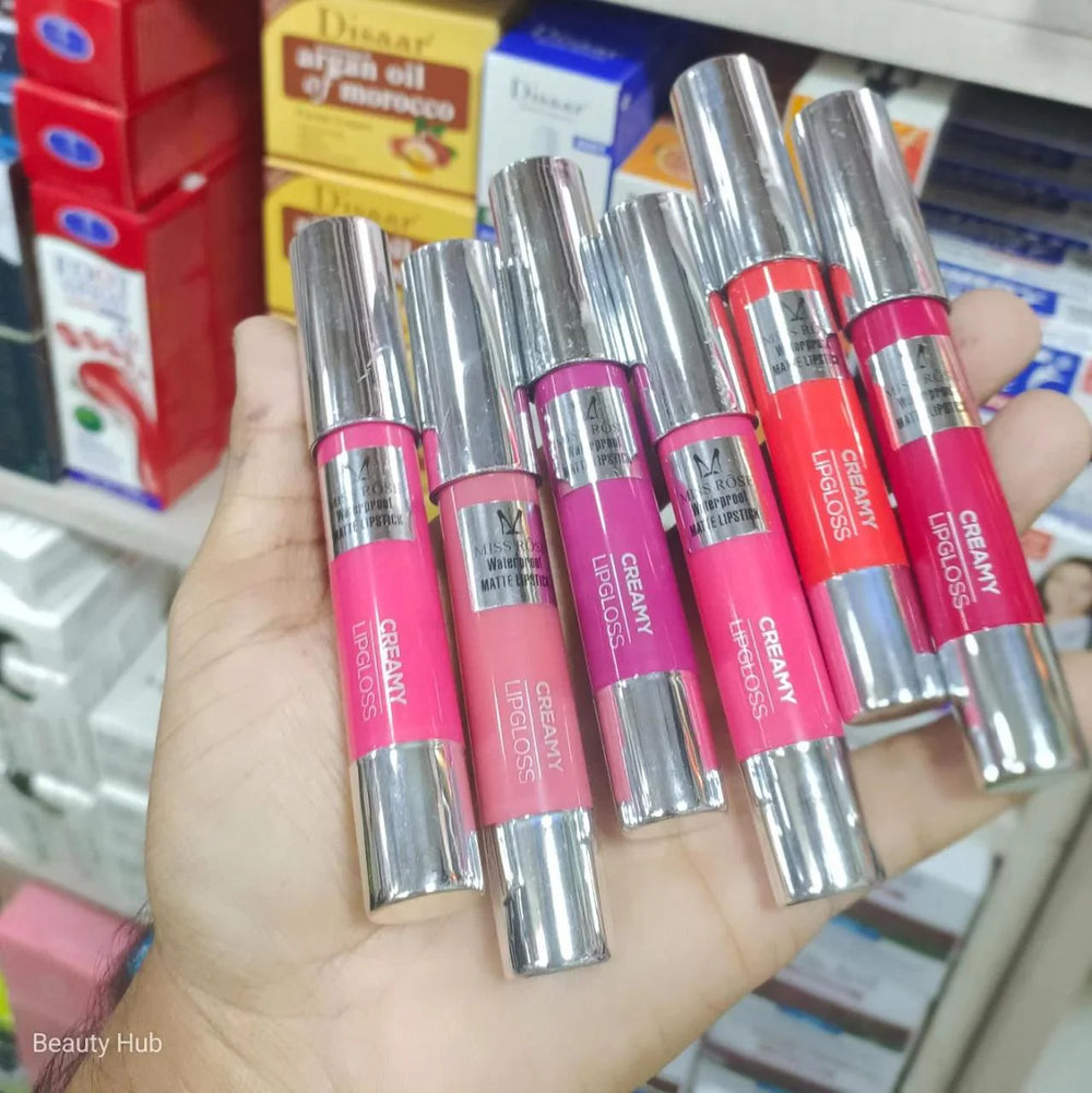 Miss Rose Lip Gloss Crayons - 6 Pcs Set Miss Rose