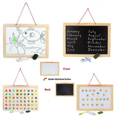 Educational Learning Board Multipurpose Double-Sided Magnetic Wooden Cosmia.pk