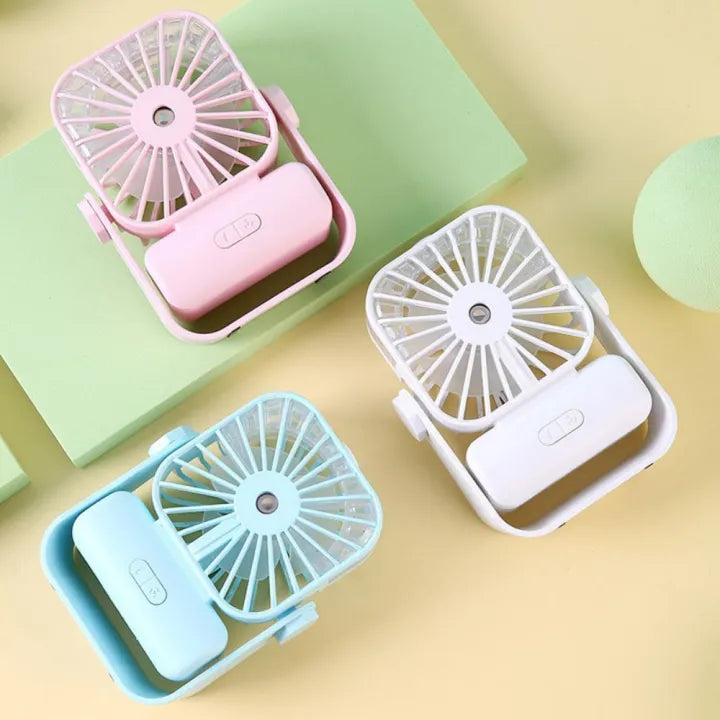 USB Desk Fan With Spray Rechargeable Cosmia.pk