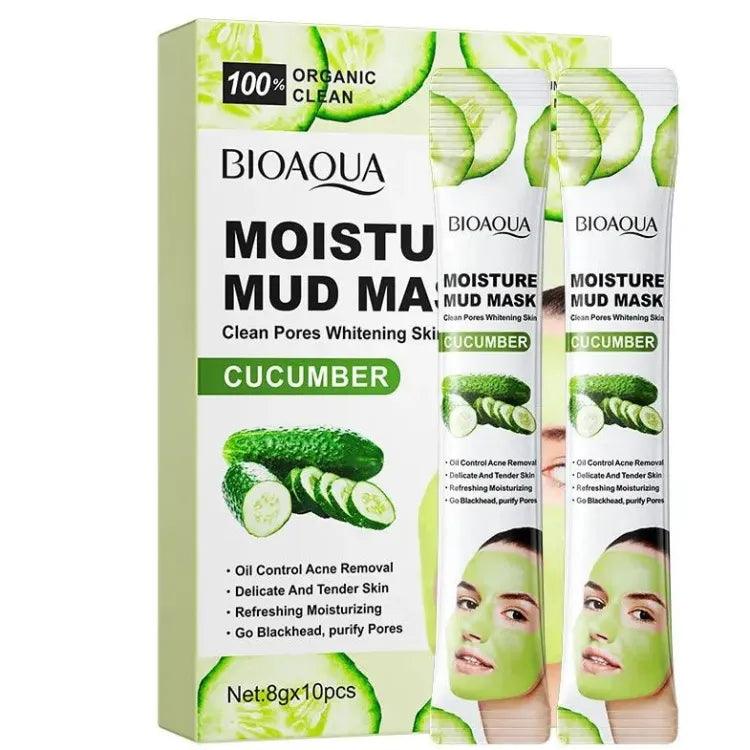 Bioaqua Cucumber Face Mask 10pcs Oil Control - 8g*10 Pcs Bioaqua