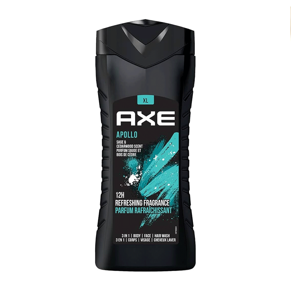 Axe Apollo Xl 3in1 Shower Gel 400ml Axe