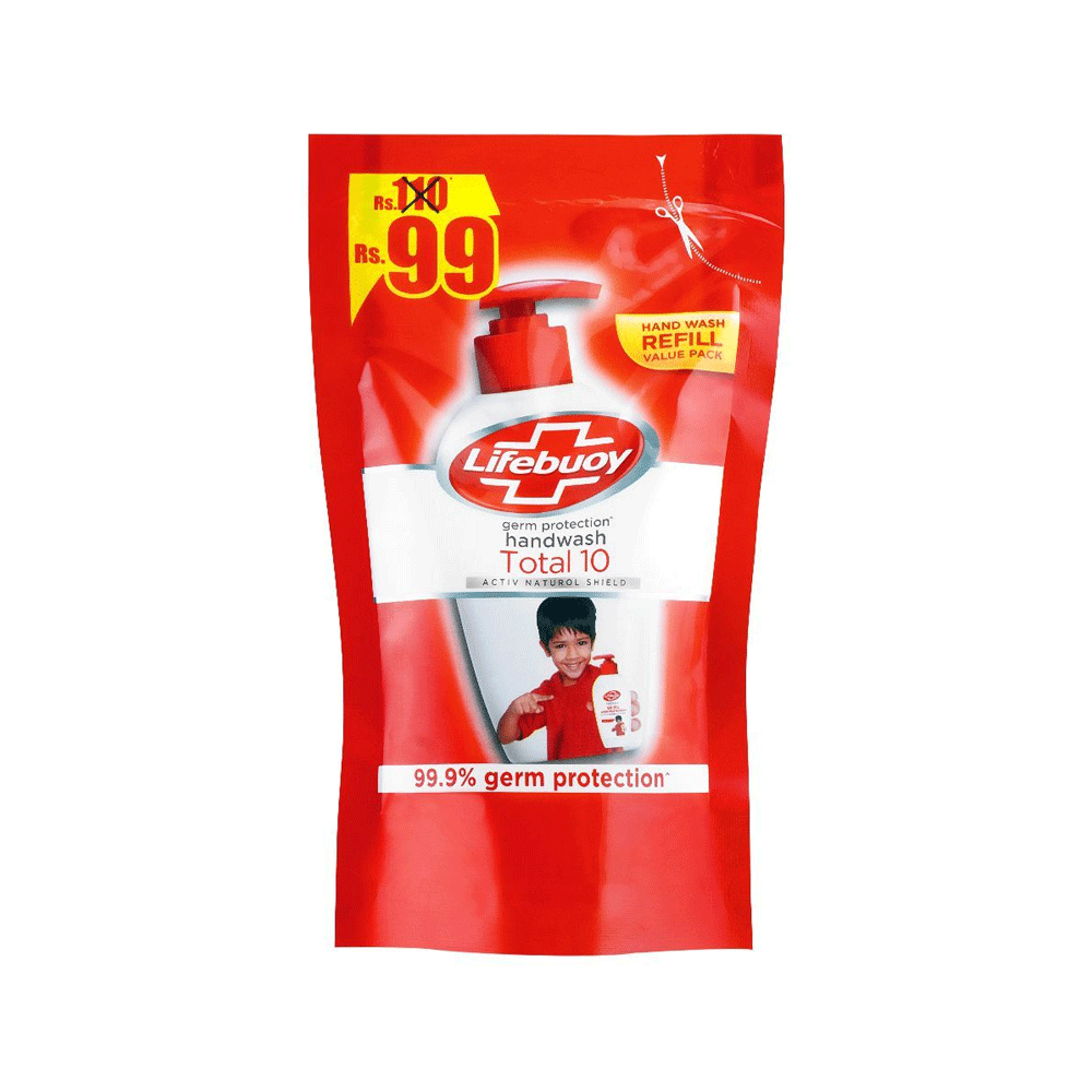 Lifebuoy Total 10 Hand Wash Pouch 170ml Lifebuoy