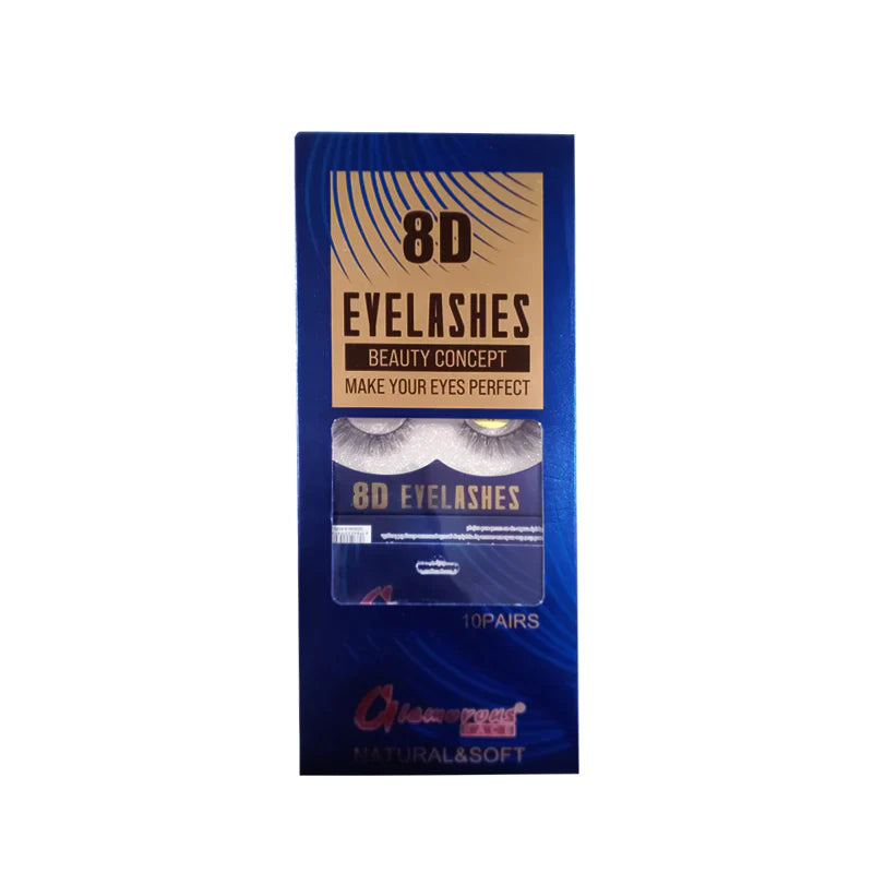 Glamorous Face 8D Mink Hair Eyelashes 10 Pieces GF 8066 Glamorous Face