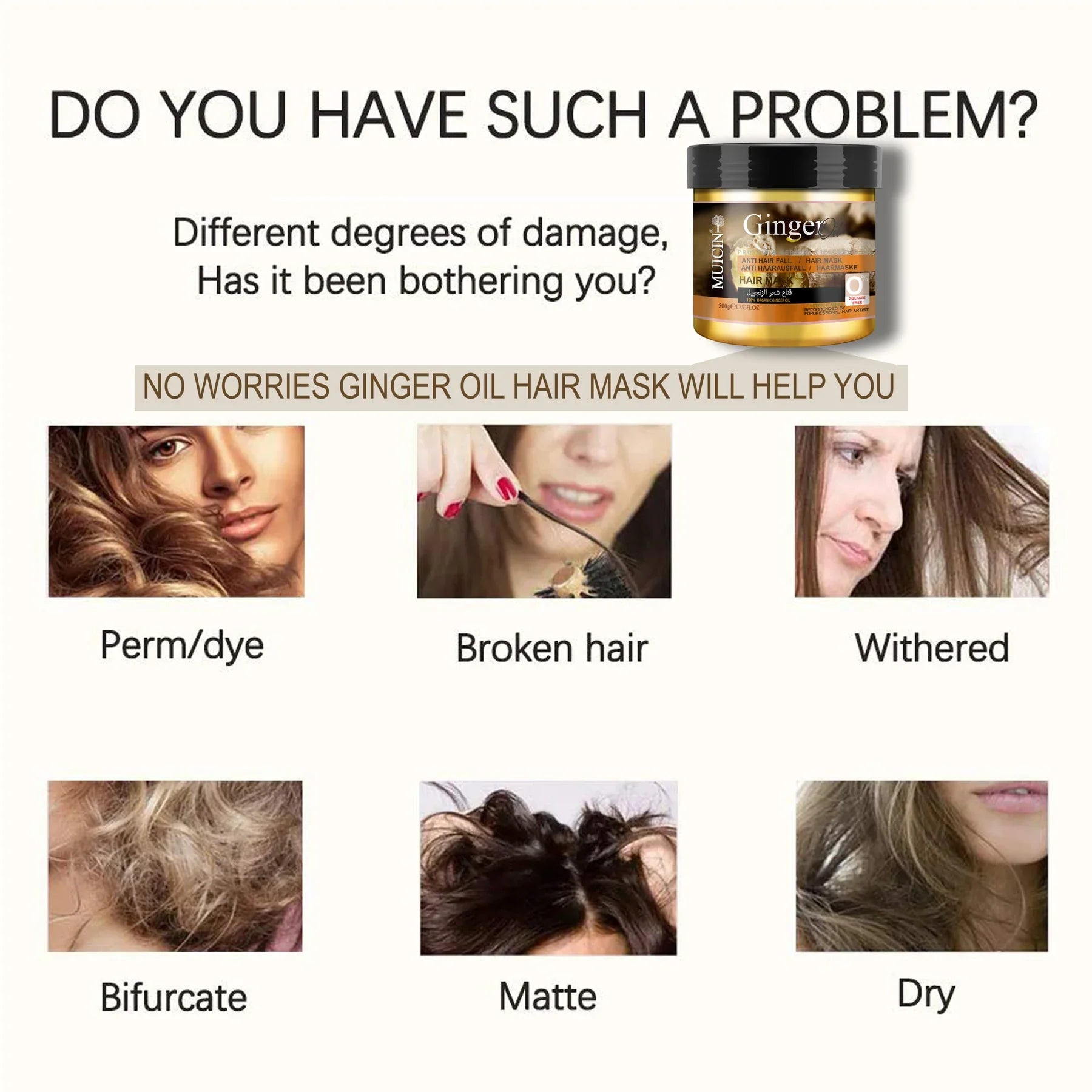 MUICIN Ginger Hair Mask - 500g Muicin
