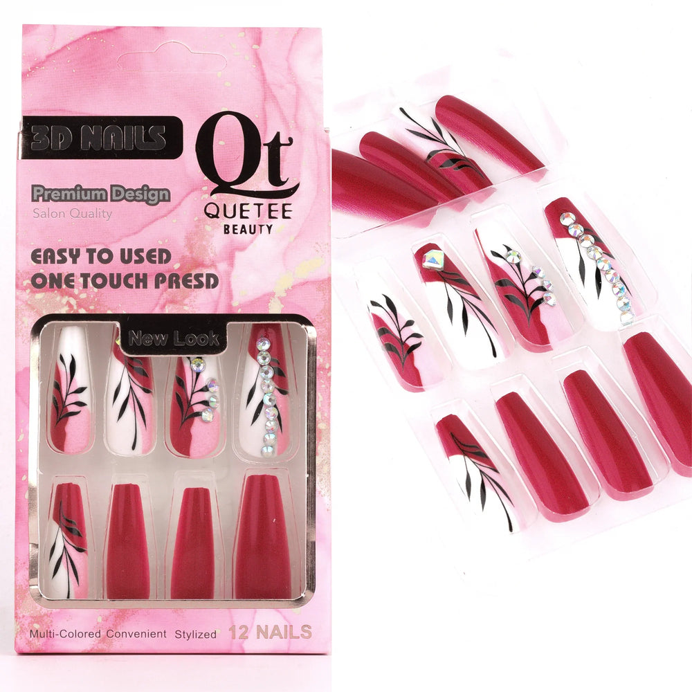 Quetee Beauty 3D Nails Premium Design Eight Quetee