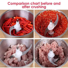 Silver Crest Stainless Steel Meat Chopper Machine Electric 4Blades Silver Crest