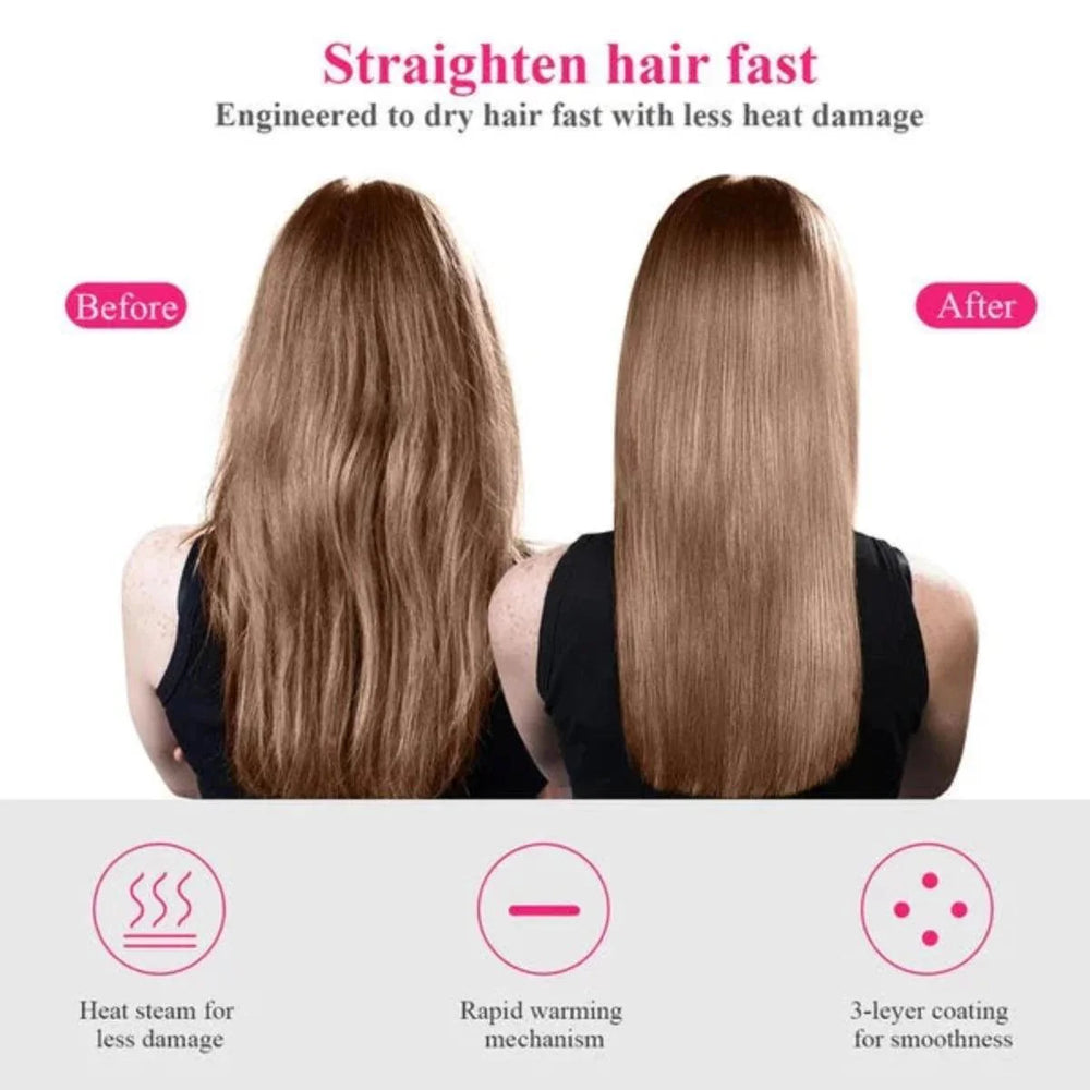 One Step Hot Air Brush - Dryer + Straightener One Step