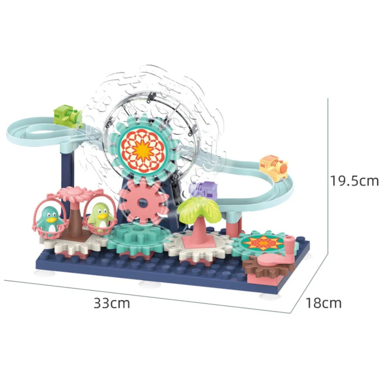 Building Block Track Set Ferris Wheel Funfair Block Play Set or Cosmia.pk